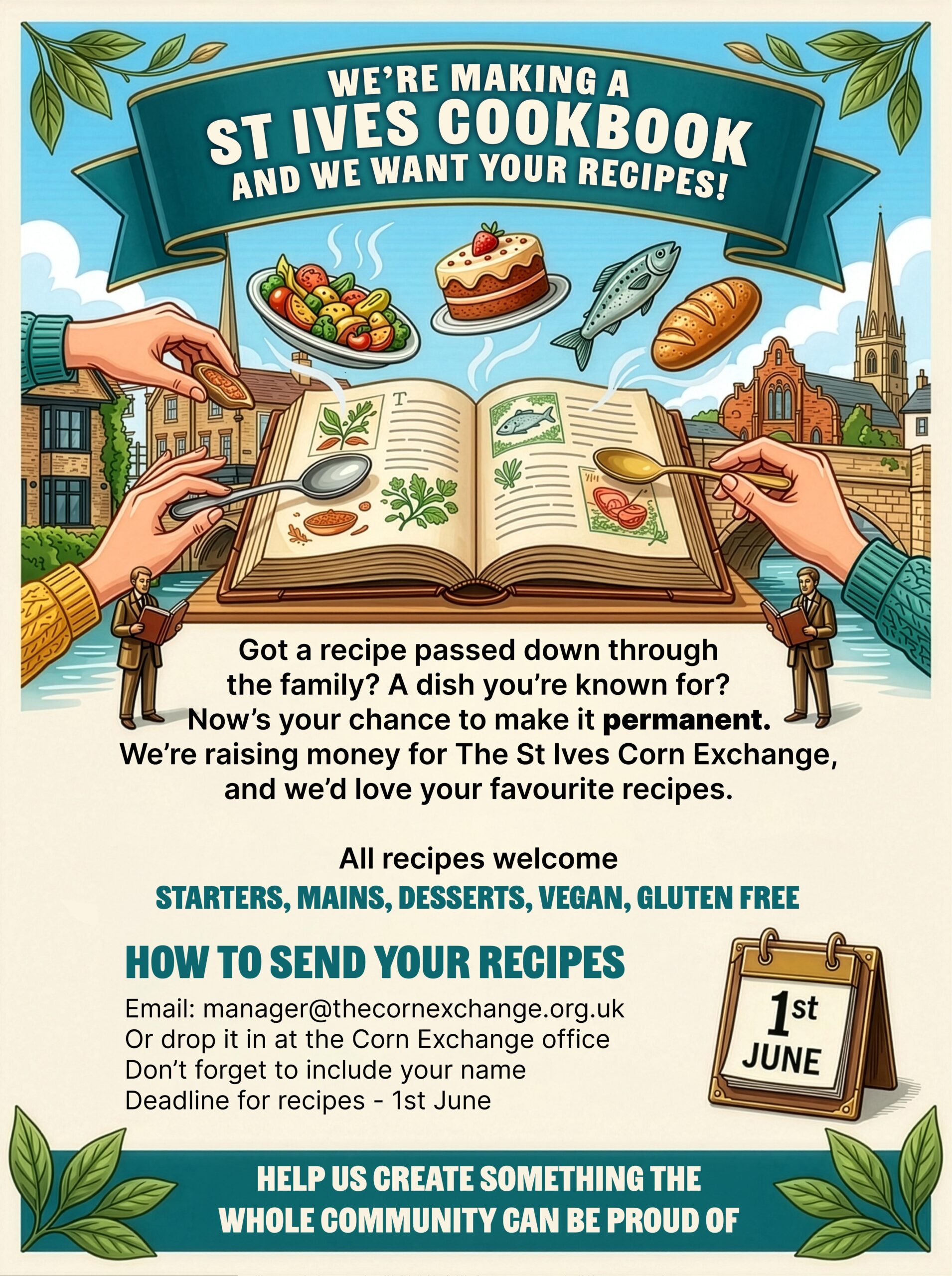 St Ives Cookbook Poster